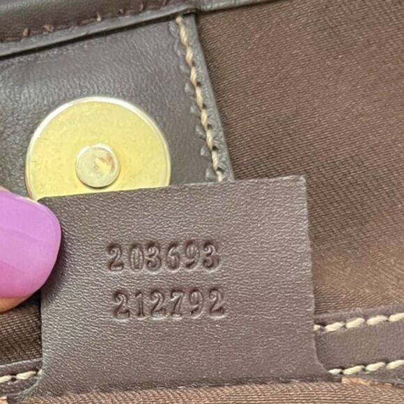 Gucci Supreme Joy Web Tote Purse Handbag Shoulder Bag Brown Logo - Picture 7 of 13